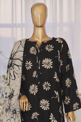 Bin Saeed Stitched 3 Piece Exclusive Printed Lawn Vol-05 Collection-SM-1387-Black