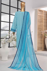 Bin Saeed Stitched 3 Piece Exclusive Printed Lawn Vol-03 Collection-SM-1389-Ferozi
