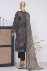 Bin Saeed Stitched 3 Piece Exclusive Printed Lawn Vol-02 Collection-SM-1391-Black
