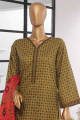 Bin Saeed Stitched 3 Piece Exclusive Printed Lawn Vol-03 Collection-SM-1397-Mehndi