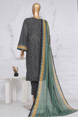 Bin Saeed Stitched 3 Piece Exclusive Printed Lawn Vol-02 Collection-SM-1398-Black