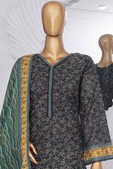 Bin Saeed Stitched 3 Piece Exclusive Printed Lawn Vol-02 Collection-SM-1398-Black