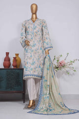 Bin Saeed Stitched 3 Piece Exclusive Printed Lawn Vol-04 Collection-SM-1399-Skin