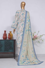 Bin Saeed Stitched 3 Piece Exclusive Printed Lawn Vol-04 Collection-SM-1399-Skin