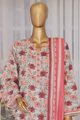 Bin Saeed Stitched 3 Piece Exclusive Printed Lawn Vol-05 Collection-SM-1408-Skin
