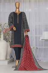 Bin Saeed Stitched 3 Piece Exclusive Printed Lawn Vol-05 Collection-SM-1421-D.Green