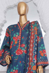 Bin Saeed Stitched 3 Piece Exclusive Printed Lawn Vol-03 Collection-SM-1429-Blue