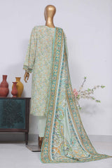 Bin Saeed Stitched 3 Piece Exclusive Printed Lawn Vol-02 Collection-SM-1433-Pista