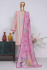 Bin Saeed Stitched 3 Piece Exclusive Printed Lawn Vol-02 Collection-SM-1440-Multi