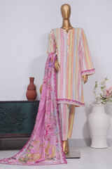 Bin Saeed Stitched 3 Piece Exclusive Printed Lawn Vol-02 Collection-SM-1440-Multi