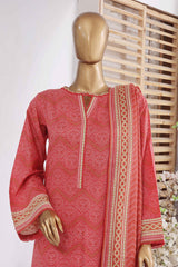 Bin Saeed Stitched 3 Piece Exclusive Printed Lawn Vol-02 Collection-SM-1454-Pink