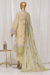 Bin Saeed Stitched 3 Piece Exclusive Printed Lawn Vol-03 Collection-SM-1514-Lemon