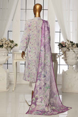 Bin Saeed Stitched 3 Piece Exclusive Printed Lawn Vol-03 Collection-SM-1515-Purple