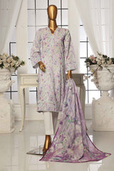 Bin Saeed Stitched 3 Piece Exclusive Printed Lawn Vol-03 Collection-SM-1515-Purple
