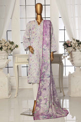 Bin Saeed Stitched 3 Piece Exclusive Printed Lawn Vol-03 Collection-SM-1515-Purple