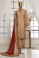Bin Saeed Stitched 3 Piece Exclusive Printed Lawn Vol-03 Collection-SM-1520-Skin