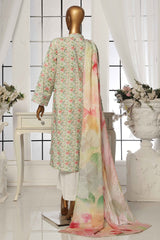 Bin Saeed Stitched 3 Piece Exclusive Printed Lawn Vol-05 Collection-SM-1523-Pista