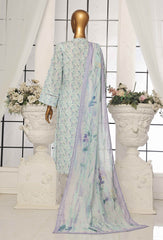 Bin Saeed Stitched 3 Piece Exclusive Printed Lawn Vol-01 Collection-SM-1524-Ferozi