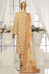Bin Saeed Stitched 3 Piece Exclusive Printed Lawn Vol-05 Collection-SM-1545-Cream
