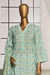 Bin Saeed Stitched 3 Piece Exclusive Printed Lawn Vol-04 Collection-SM-1546-Ferozi