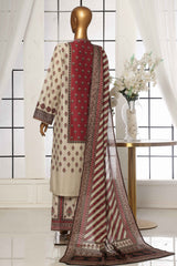 Bin Saeed Stitched 3 Piece Exclusive Printed Lawn Vol-05 Collection-SM-1547-Skin
