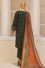 Bin Saeed Stitched 3 Piece Exclusive Emb Lawn Vol-02 Collection-SM-1569-Green