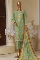 Bin Saeed Stitched 3 Piece Exclusive Emb Lawn Vol-02 Collection-SM-1571-Pista