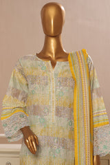 Bin Saeed Stitched 3 Piece Exclusive Emb Lawn Vol-02 Collection-SM-1572-Multi