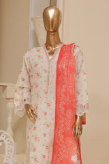 Bin Saeed Stitched 3 Piece Exclusive Emb Lawn Vol-03 Collection-SM-1685-Pista