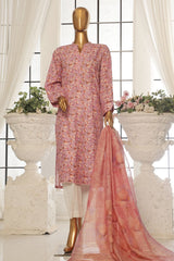 Bin Saeed Stitched 3 Piece Exc Printed Lawn Vol-02 Collection-SM-1707-Pink