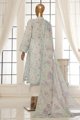 Bin Saeed Stitched 3 Piece Exc Printed Lawn Vol-02 Collection-SM-1715-Ferozi