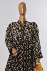 Bin Saeed Stitched 3 Piece Peplum Exclusive Printed Lawn Frock Collection-SM-1740-Black