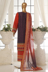 Bin Saeed Stitched 3 Piece Exc Printed Lawn Vol-02 Collection-SM-1749-Purple