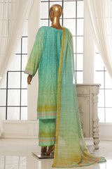 Bin Saeed Stitched 3 Piece Exc Printed Lawn Vol-02 Collection-SM-1754-Ferozi