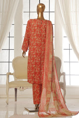 Bin Saeed Stitched 3 Piece Exc Printed Lawn Vol-02 Collection-SM-1759-Pink