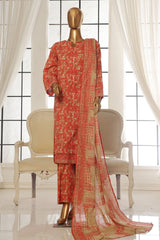 Bin Saeed Stitched 3 Piece Exc Printed Lawn Vol-02 Collection-SM-1759-Pink