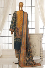 Bin Saeed Stitched 3 Piece Exc Printed Lawn Vol-02 Collection-SM-1760-Mustard