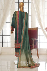 Bin Saeed Stitched 3 Piece Exc Printed Lawn Vol-02 Collection-SM-1762-Green