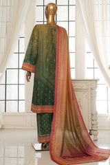 Bin Saeed Stitched 3 Piece Exc Printed Lawn Vol-02 Collection-SM-1763-Green