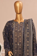 Eid Ke Rang By Bin Saeed Stitched 3 Piece Chikankari Lawn Suit-SM-1766-Blue