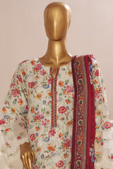 Eid Ke Rang By Bin Saeed Stitched 3 Piece Chikankari Lawn Suit-SM-1782-Skin