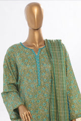 Bin Saeed Stitched 3 Piece Exclusive Printed Lawn Vol-03 Suit-SM-1839-Green