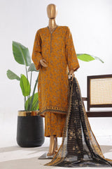 Bin Saeed Stitched 3 Piece Exclusive Printed Lawn Vol-03 Suit-SM-1840-Yellow