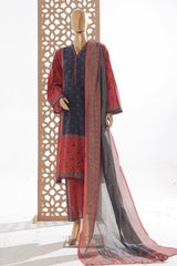 Bin Saeed Stitched 3 Piece Exclusive Printed Lawn Vol-03 Suit-SM-1844-Blue