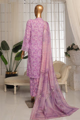 Eid Ki Khushiyan by Bin Saeed Stitched 3 Piece Luxury Self & Stripe Suit-SM-1857