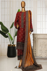Bin Saeed Stitched 3 Piece Exclusive Printed Lawn Vol-04 Suit-SM-1910-Magenta