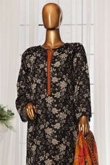 Bin Saeed Stitched 3 Piece Exclusive Printed Lawn Vol-04 Suit-SM-1911-Black