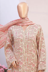 Bin Saeed Stitched 3 Piece Exclusive Printed Lawn Vol-06 Suit-SM-1916-Skin