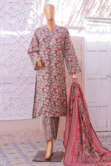 Bin Saeed Stitched 3 Piece Exclusive Printed Lawn Vol-05 Suit-SM-1917-Skin