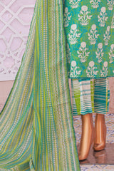 Bin Saeed Stitched 3 Piece Exclusive Printed Lawn Vol-05 Suit-SM-1918-Green